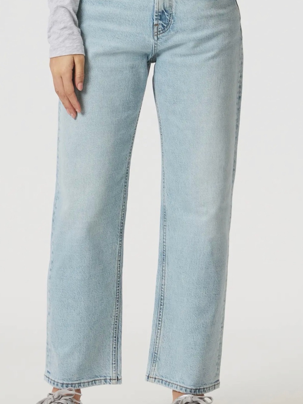 Mavi Light Blue Cropped Wide-Leg Jeans